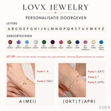 ELIORA - NAAM & GEBOORTESTEEN ARMBAND