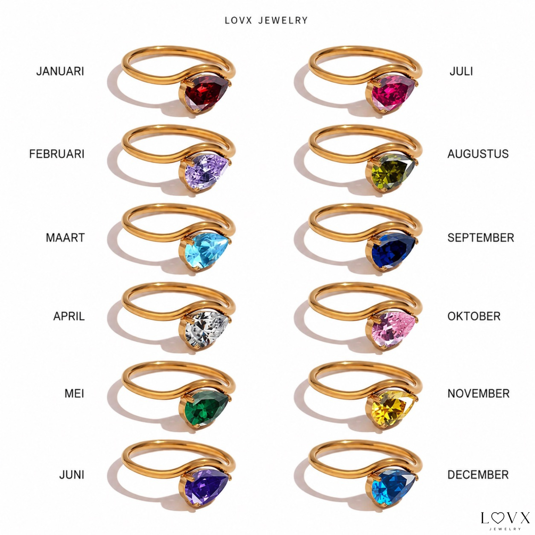AURORA - GEBOORTESTEEN RING