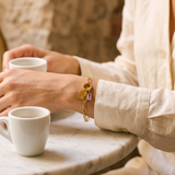 LOUISE - INITIALEN & GEBOORTESTEEN ARMBAND