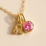 CELESTE - INITIALEN & GEBOORTESTEEN KETTING